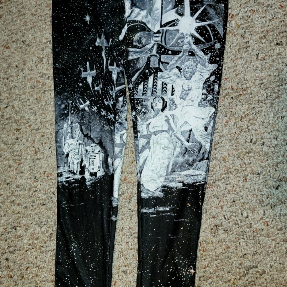 Star wars sparkle leggings medium